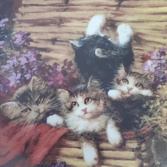 Collector Cat Plate "THE KITTEN EXPRESS" Victorian Cat Capers by C L Huber. - Picture 2 of 5